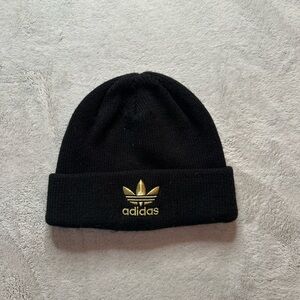 Adidas Black and Gold Knit Hat